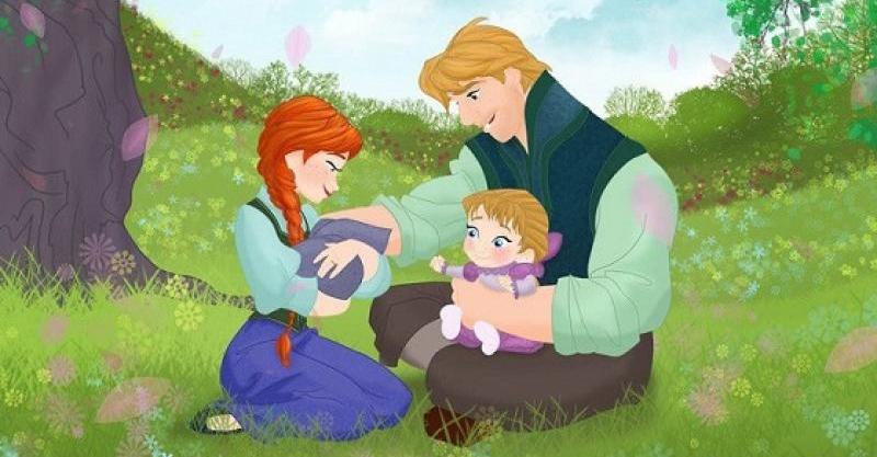 アナ と クリストフ に子どもが エルサ がママに プリンセスたちの その後 を描いたファンアートに癒される いいね ニュース